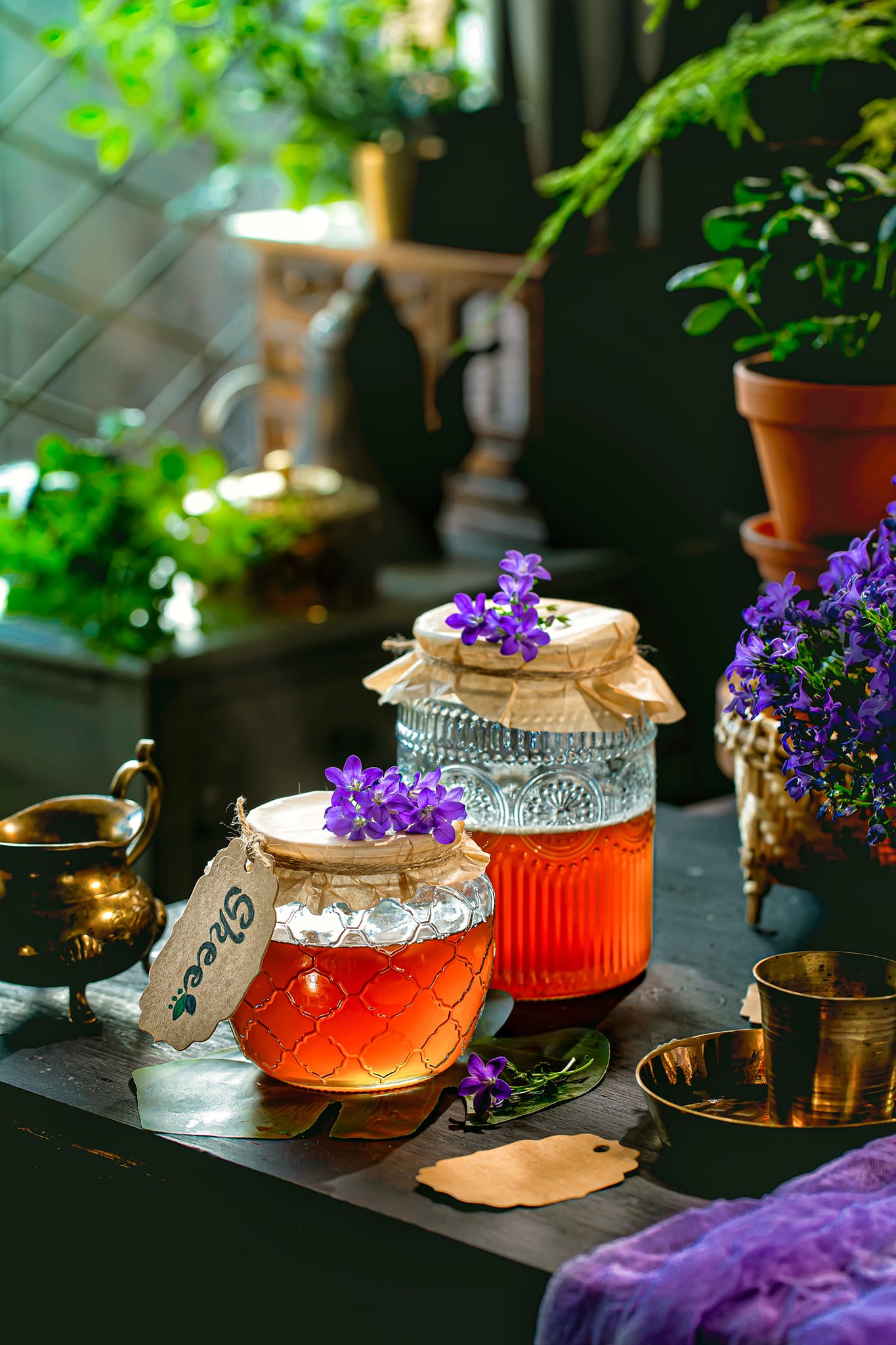 Sweet Violet jam in the jar